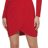 GUESS Women's Twist Front Knit Dress Red Size 4