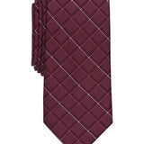 Alfani Men's Slim Grid Tie Red Size Regular
