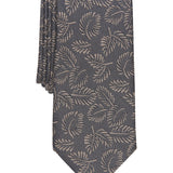 Alfani Men's Breton Leaf Print Tie Brown Size Regular