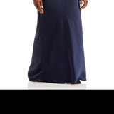 Amsale Women's Navy One-Shoulder Satin Gown Size 14