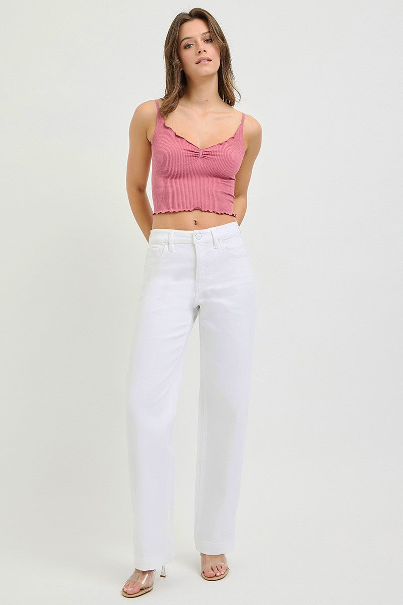 Risen Full Size High Rise Wide Baggy Pants | Includes Plus Size