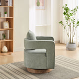 Anthology Upholstered Swivel Chair with Open Back and Removable Pillow