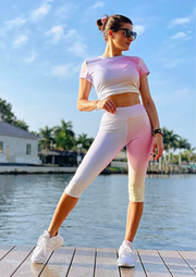 Parisian Sunset Yoga Capri Leggings
