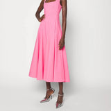 STAUD Wells Stretch Cotton Dress Plumeria Pink Size 4