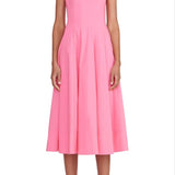 STAUD Wells Stretch Cotton Dress Plumeria Pink Size 4