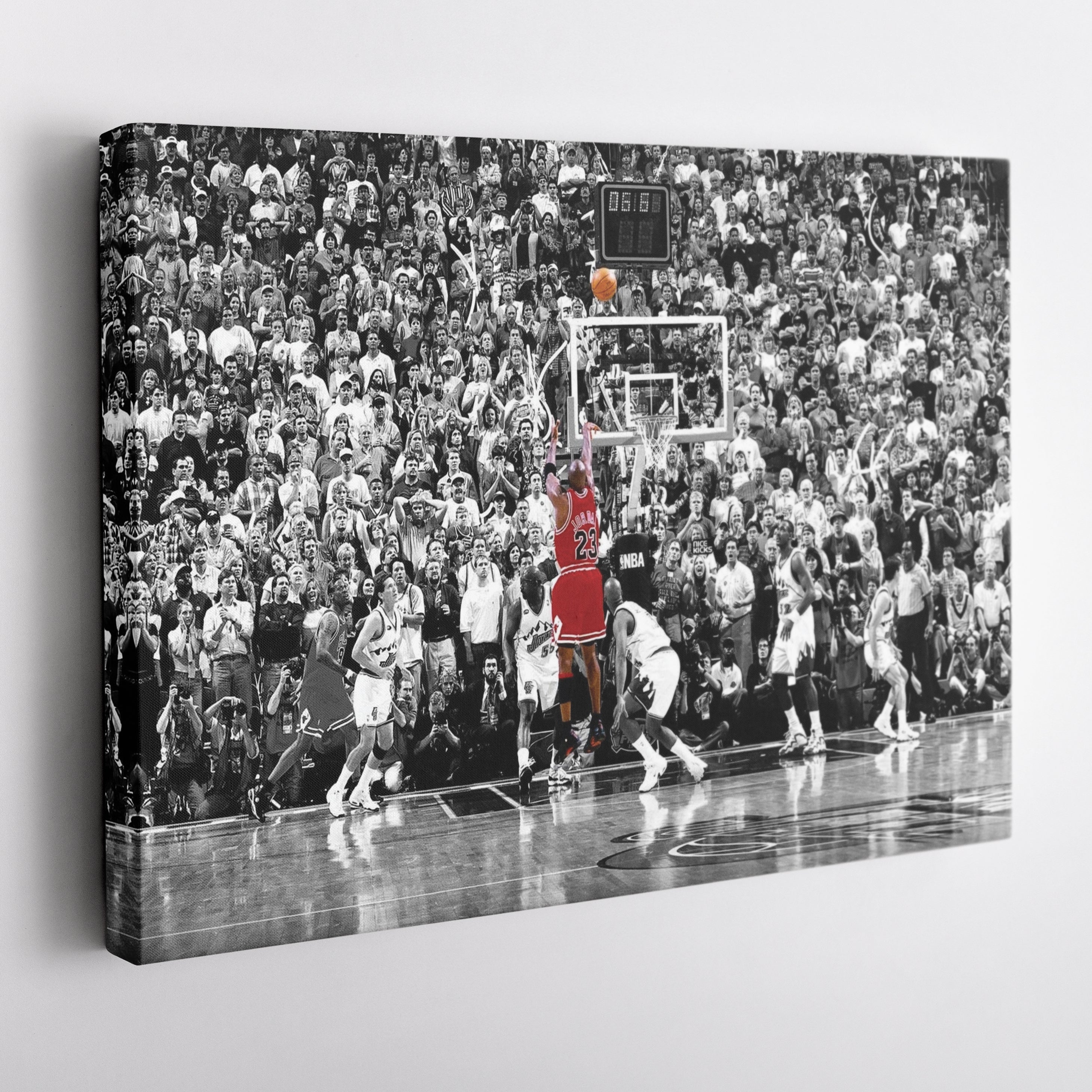 Michael Jordan The Last Shot Canvas Print – Chicago Bulls Basketball Wall Art Decor