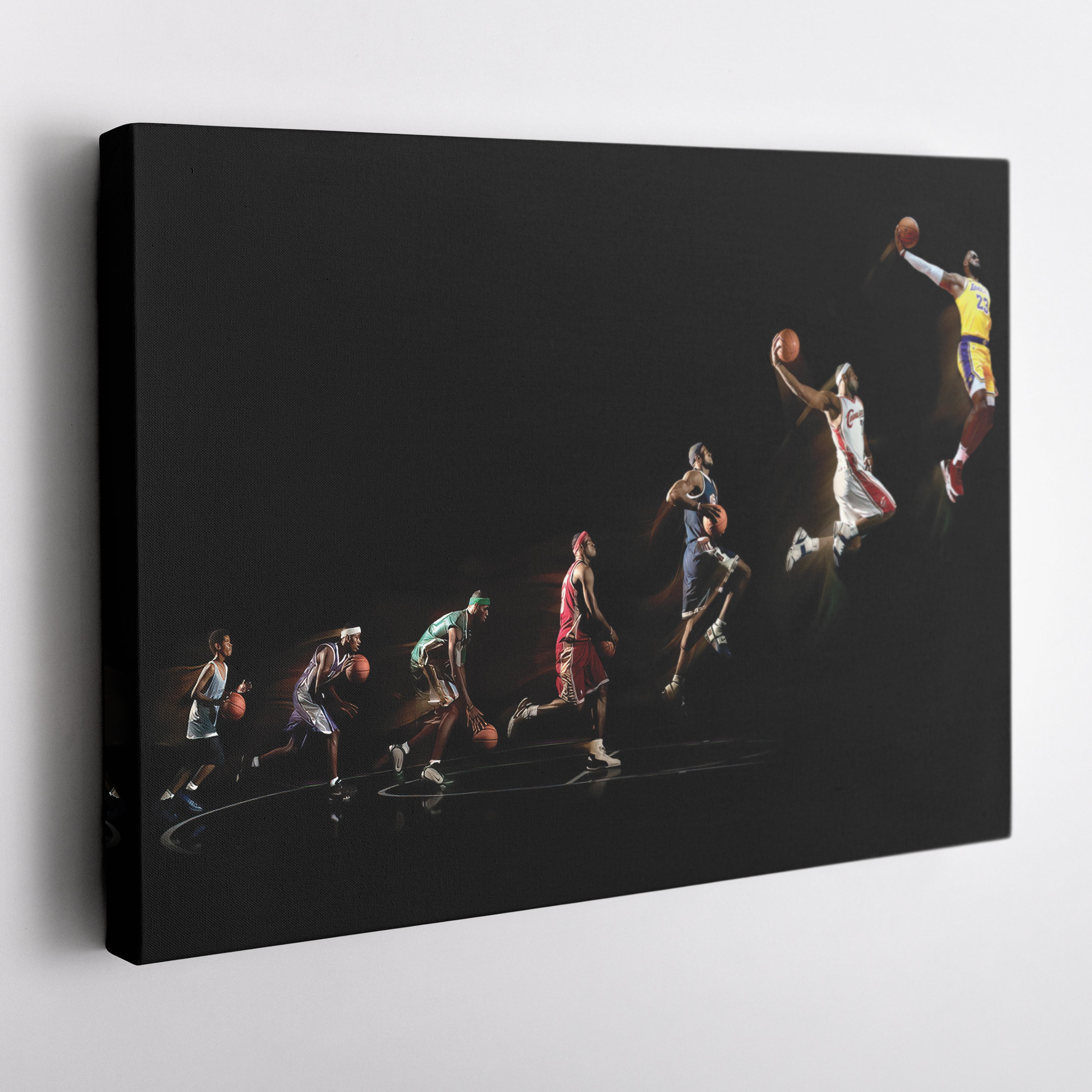 LeBron James Canvas Art Lakers Evolution Wall Decor