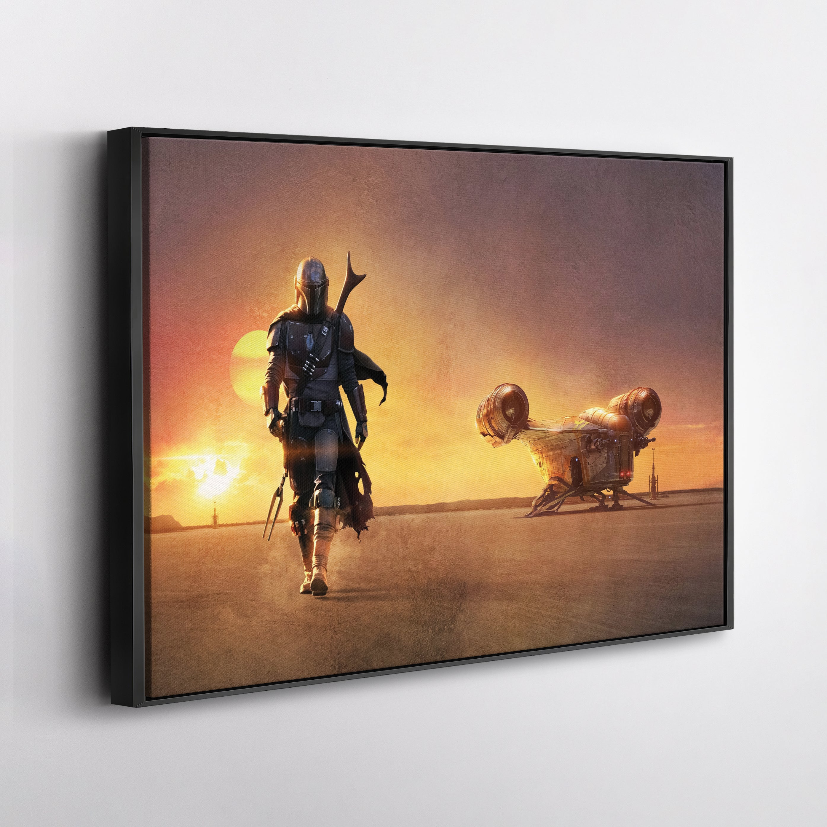 The Mandalorian Movie Poster Canvas Art - Star Wars Home Decor