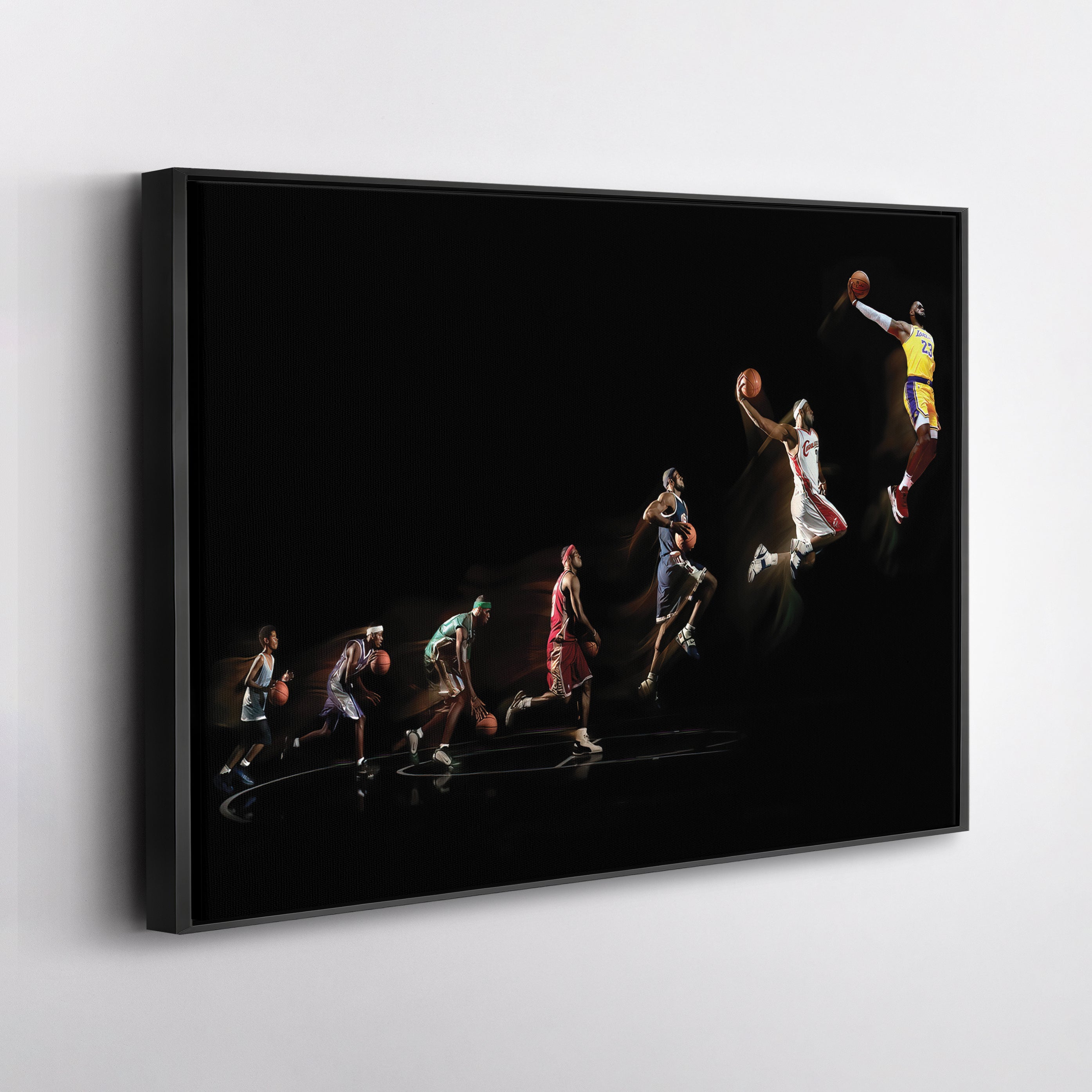 LeBron James Canvas Art Lakers Evolution Wall Decor