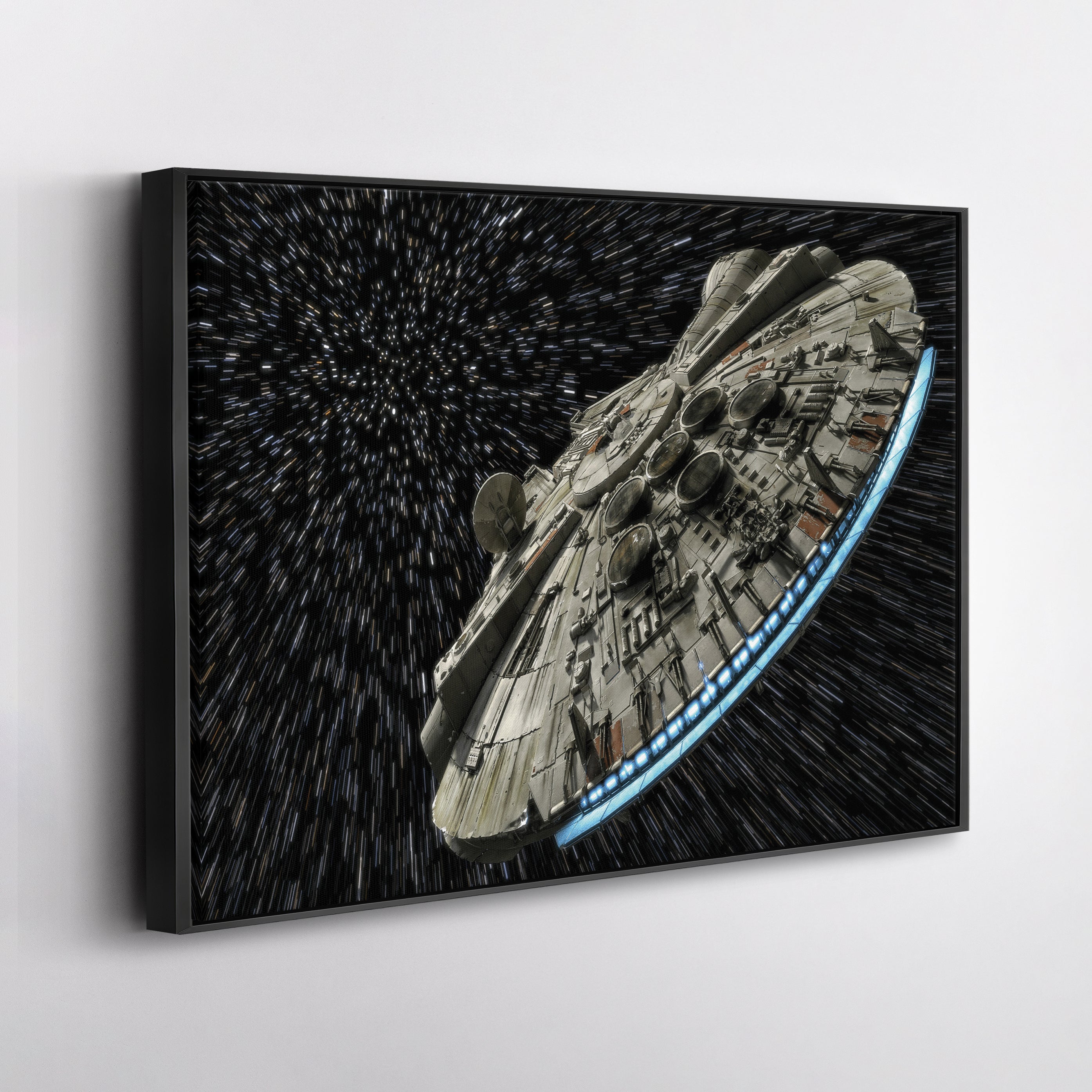 Millennium Falcon Canvas Art - Star Wars Wall Decor Framed Print