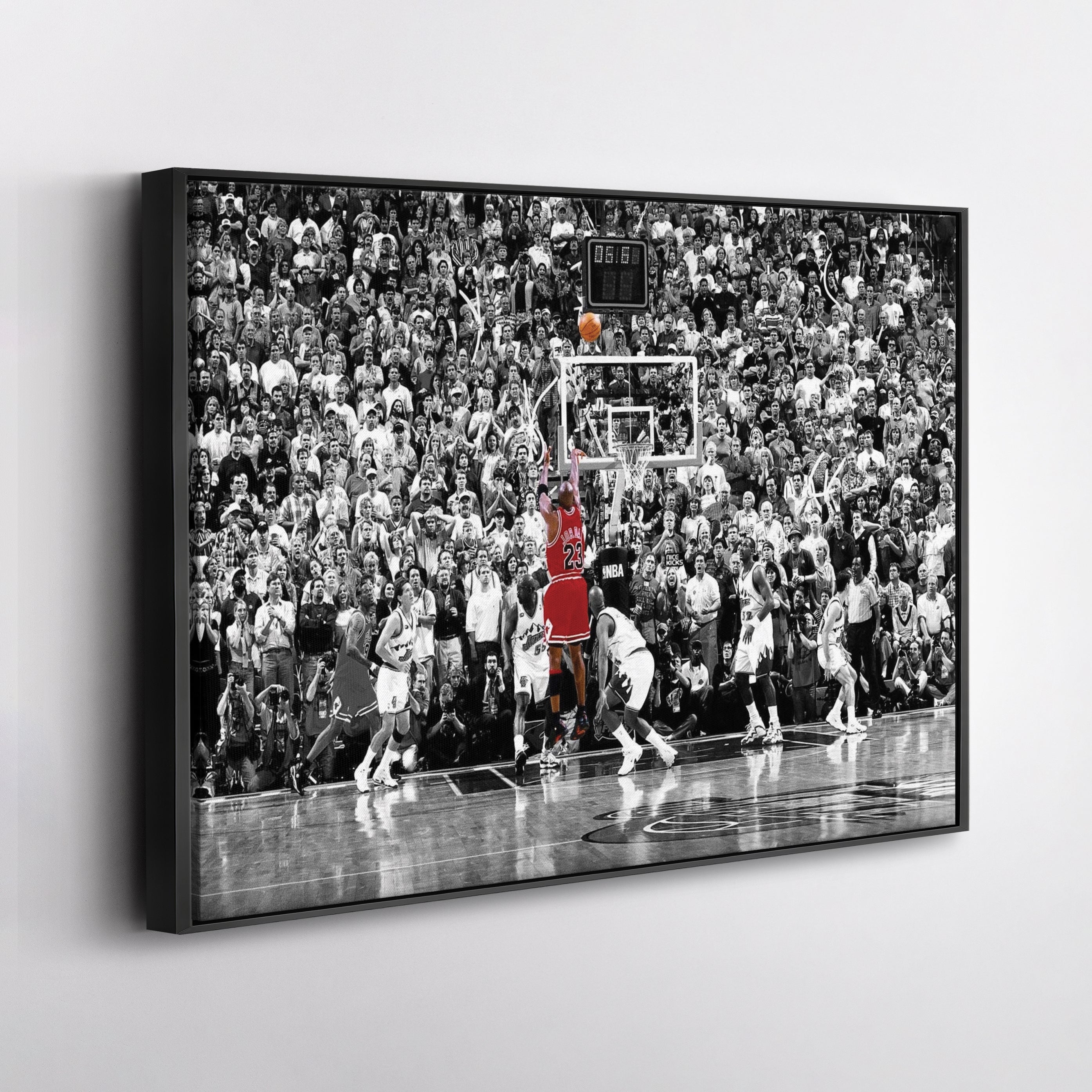 Michael Jordan The Last Shot Canvas Print – Chicago Bulls Basketball Wall Art Decor