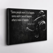 Michael Jordan Quote Canvas – Black & White Chicago Bulls Wall Art Gift For Sports Fans