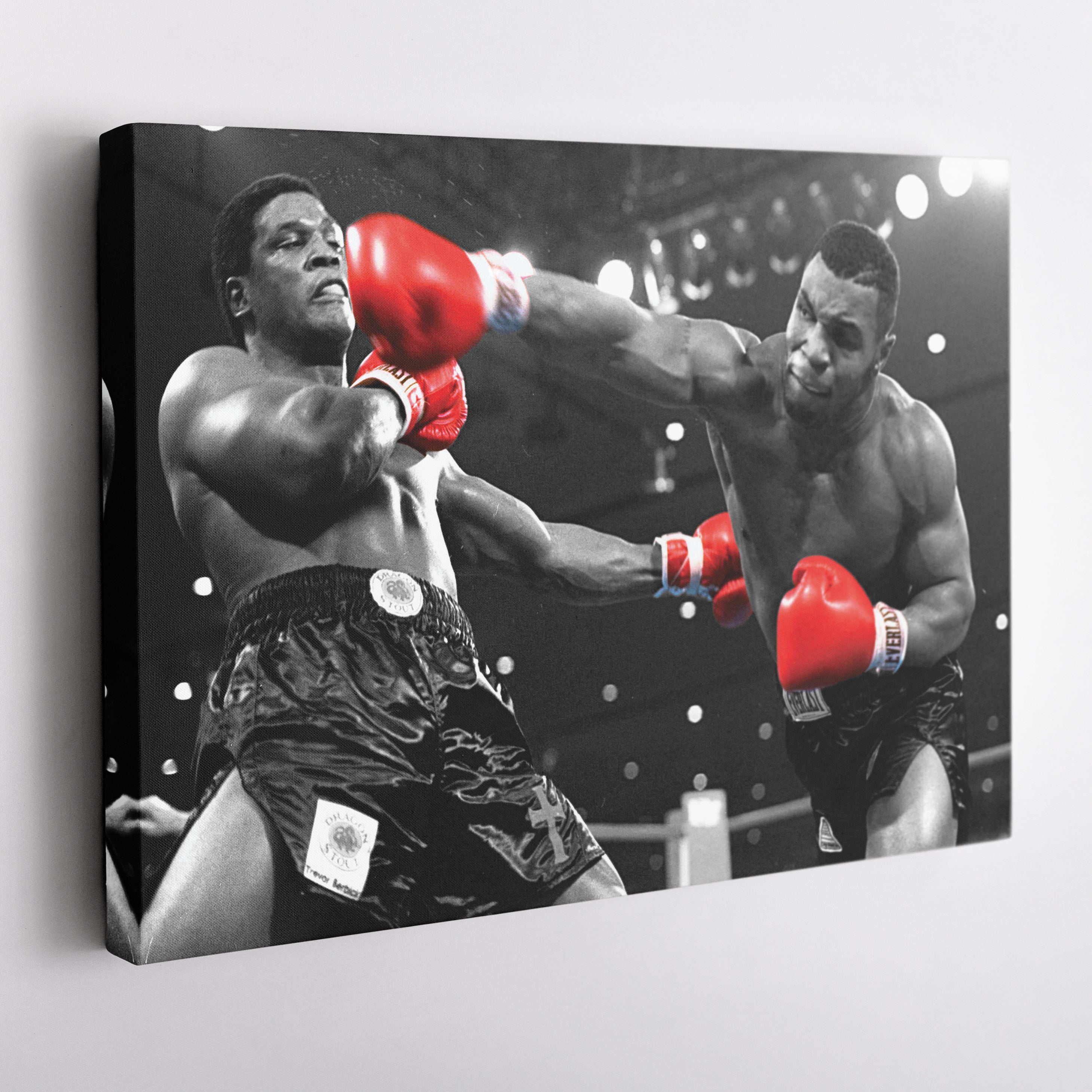 Mike Tyson vs. Trevor Berbick Canvas Art – Boxing Wall Decor