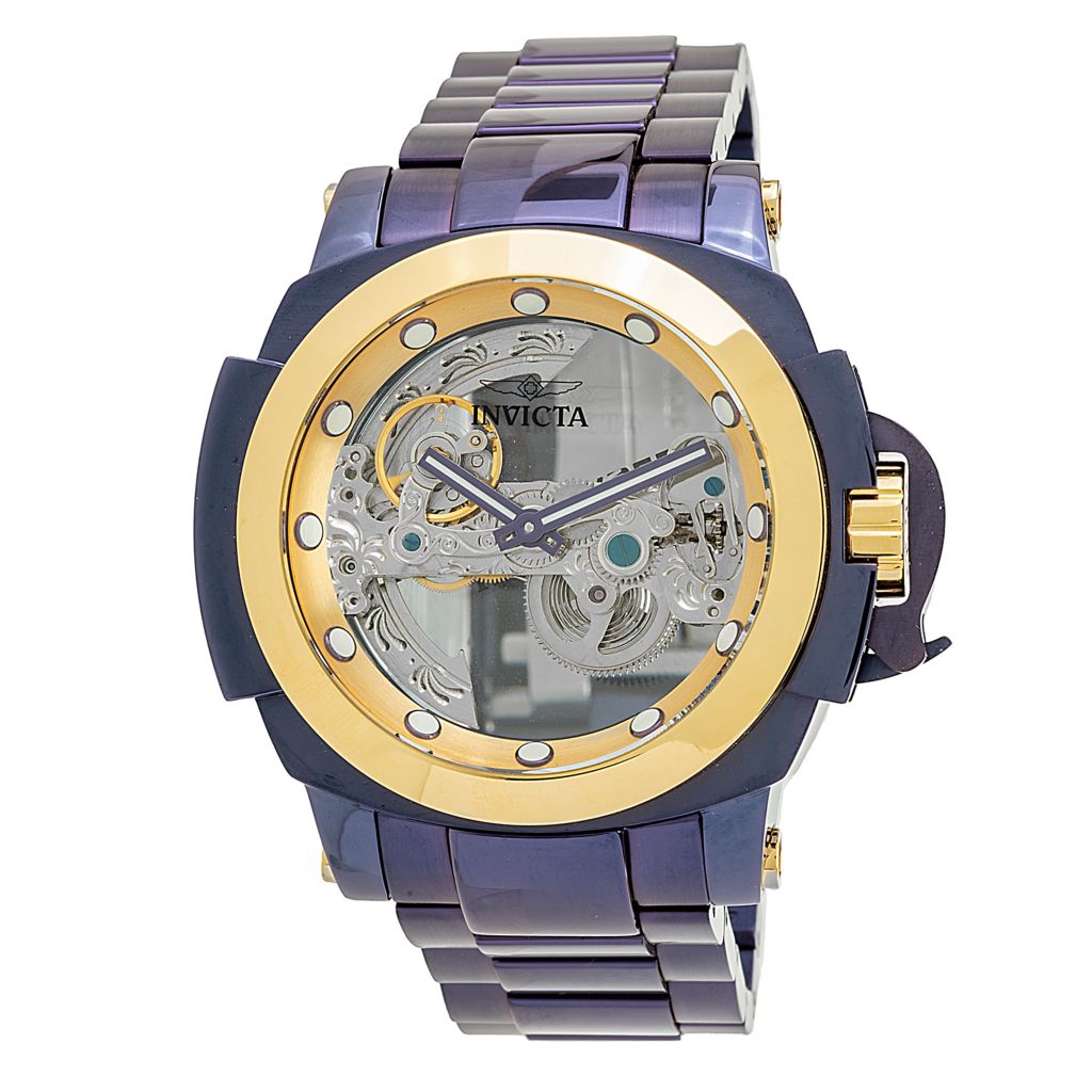 SteinMart.com | Invicta Man of War Ghost 48mm Purple Label Automatic ...