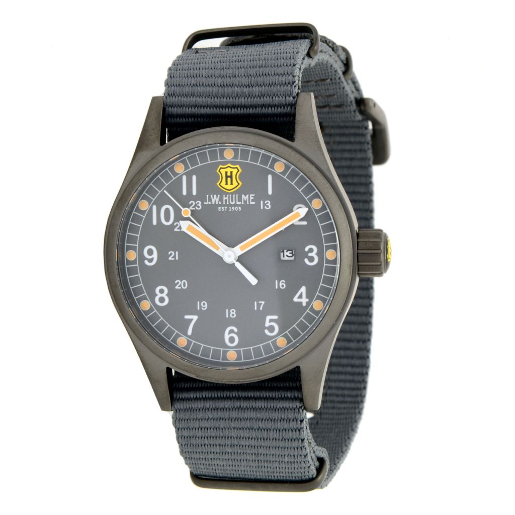 J.w. Hulme 42mm Quartz Date Nylon Strap Watch