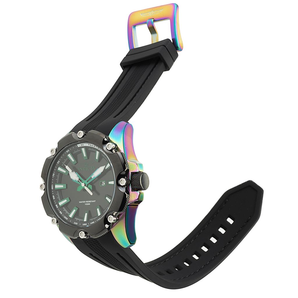 Invicta Specialty 51mm Quartz Date Silicone Strap Wat