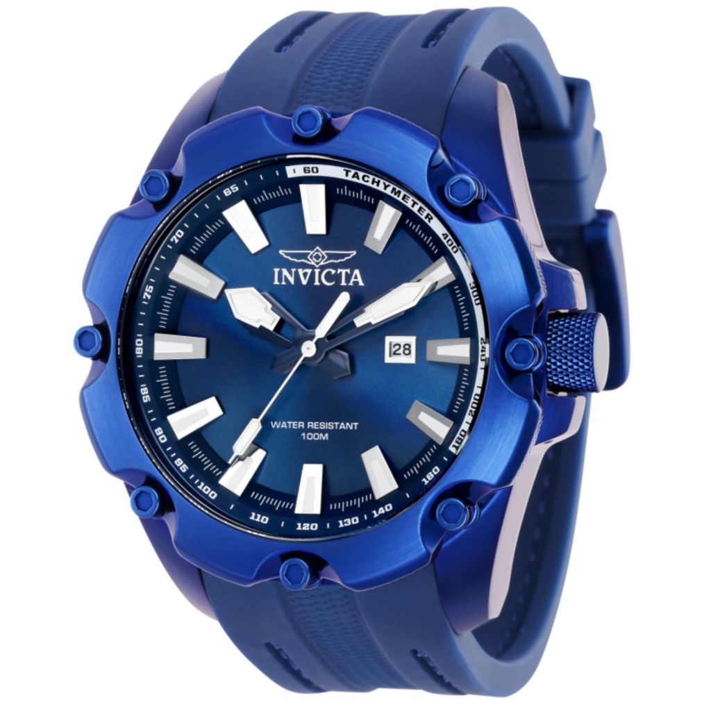 Invicta Specialty 51mm Quartz Date Silicone Strap Wat