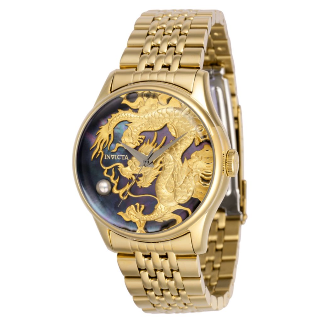 Invicta Vintage Dragon 38mm Automatic Mop Watch W/ 8dc