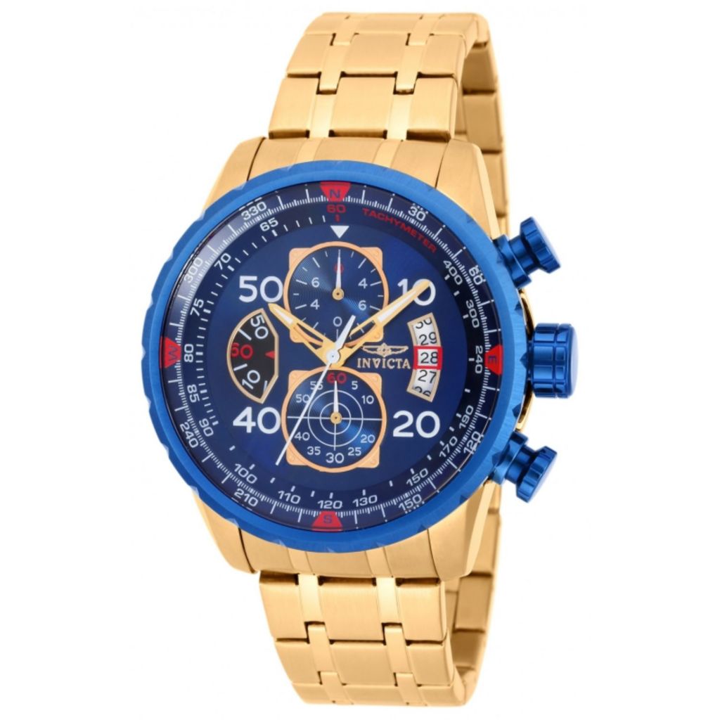 Invicta Aviator 48mm Quartz Chronograph Bracelet Watch