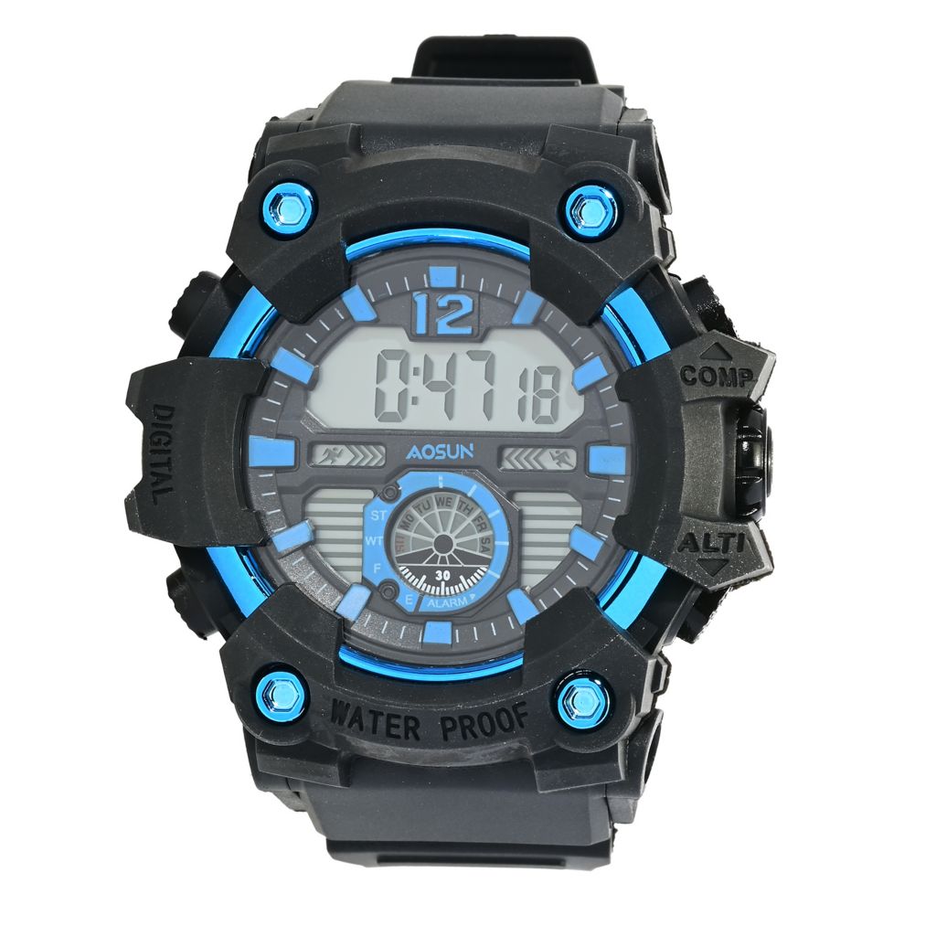 Digitex X Invicta 52mm Digital Resin Strap Watch