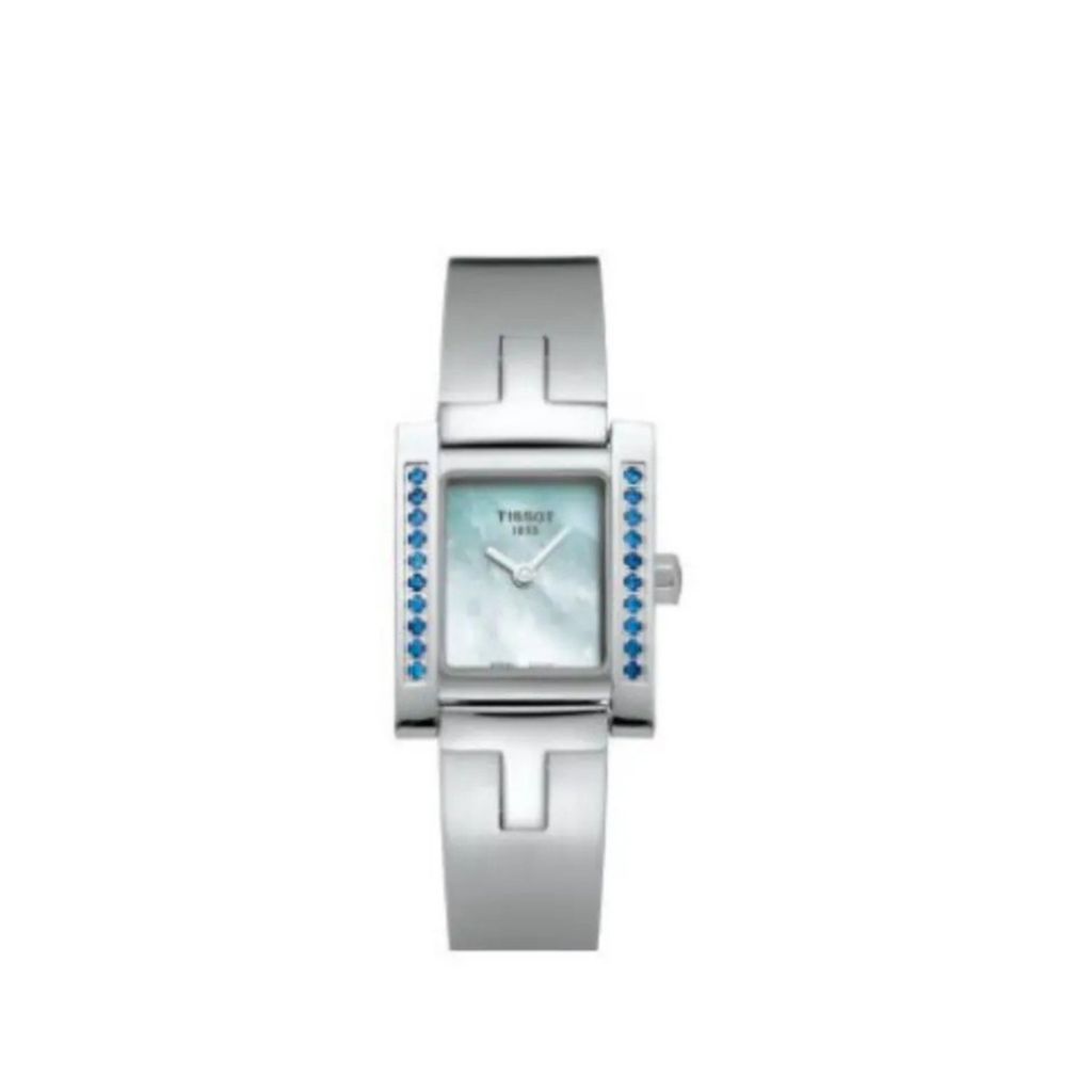 Tissot Women's T-trend Swiss Quartz Blue Zircon Bracelet Watch
