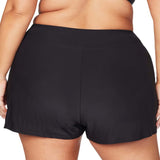 Artesands High Waist Swim Shorts, Black, Size 16