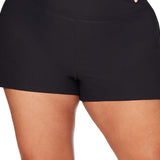 Artesands High Waist Swim Shorts, Black, Size 16