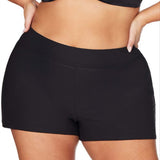 Artesands High Waist Swim Shorts, Black, Size 16