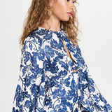 Significant Other Holly Floral Minidress in Navy Stencil Print Size 2