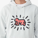 COTTON ON Men's Keith Haring Fleece Pullover Sweatshirt Blue Size Small