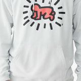COTTON ON Men's Keith Haring Fleece Pullover Sweatshirt Blue Size Small