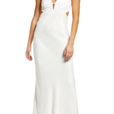 Bardot Karlotta Cutout Slipdress in Ivory , Size 6