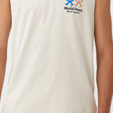 COTTON ON Men's Tbar Muscle Tank Top  White Size Small
