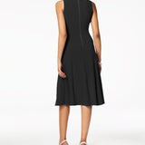 Taylor Women's Ruched & Ruffled Flyaway Dress Black Size 12"