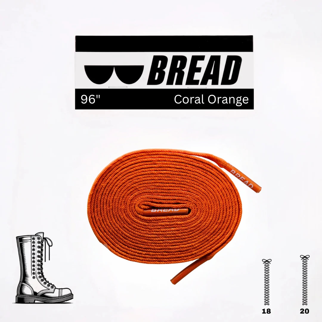Coral Orange Elastic Shoelaces