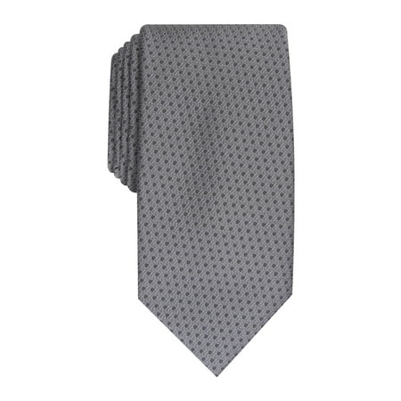 Perry Ellis Mens Gray Neat Classic Neck Tie