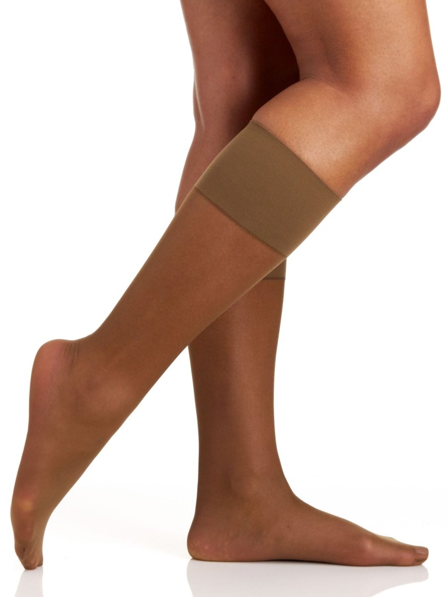 Comfy Cuff Plus Size Sheer Graduated Compression Trouser Sock With Sandalfoot Toe - 2 Pairs