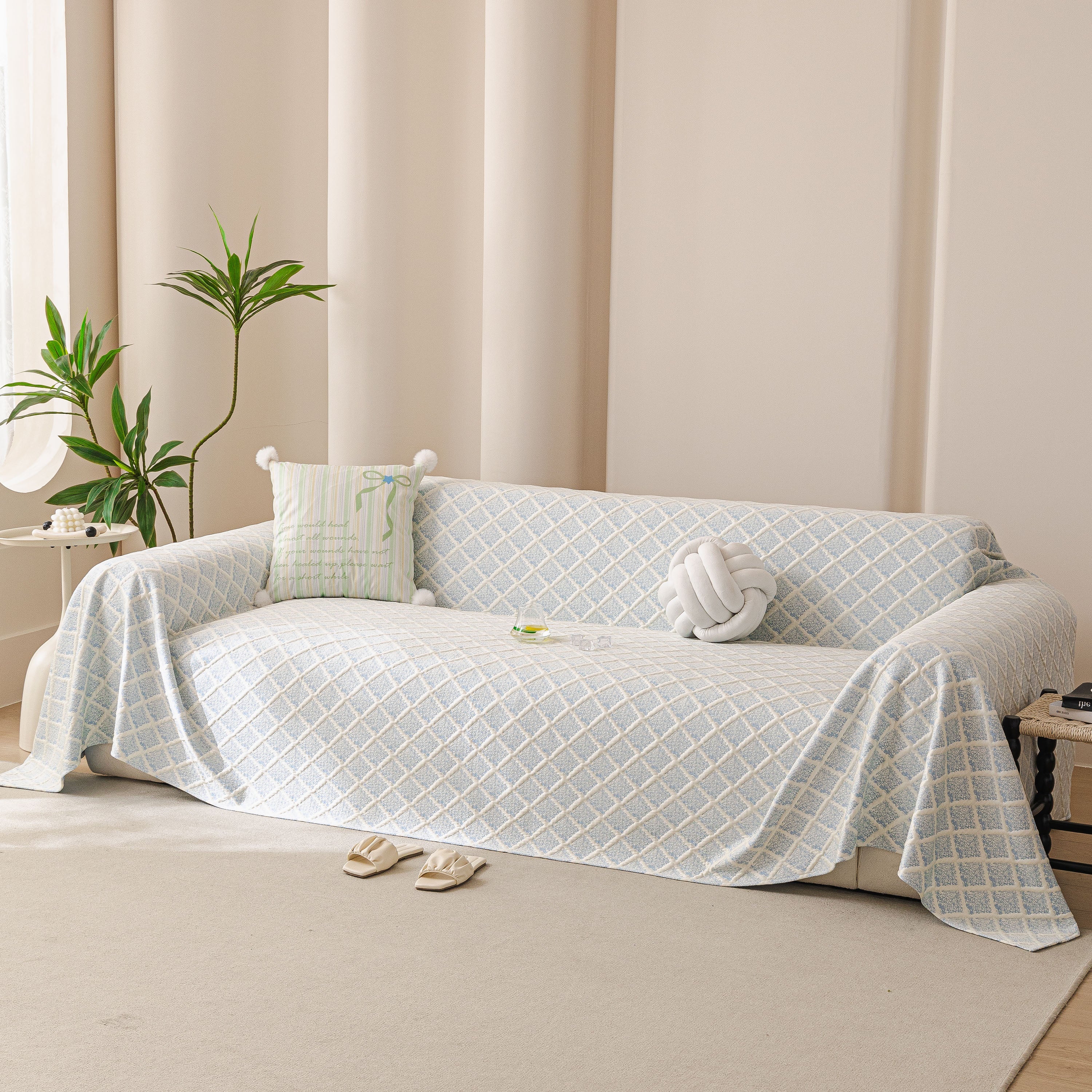 Cooling Couch Cover Throw, Washable Breathable Summer Bed Cover Sofa Protector Covers