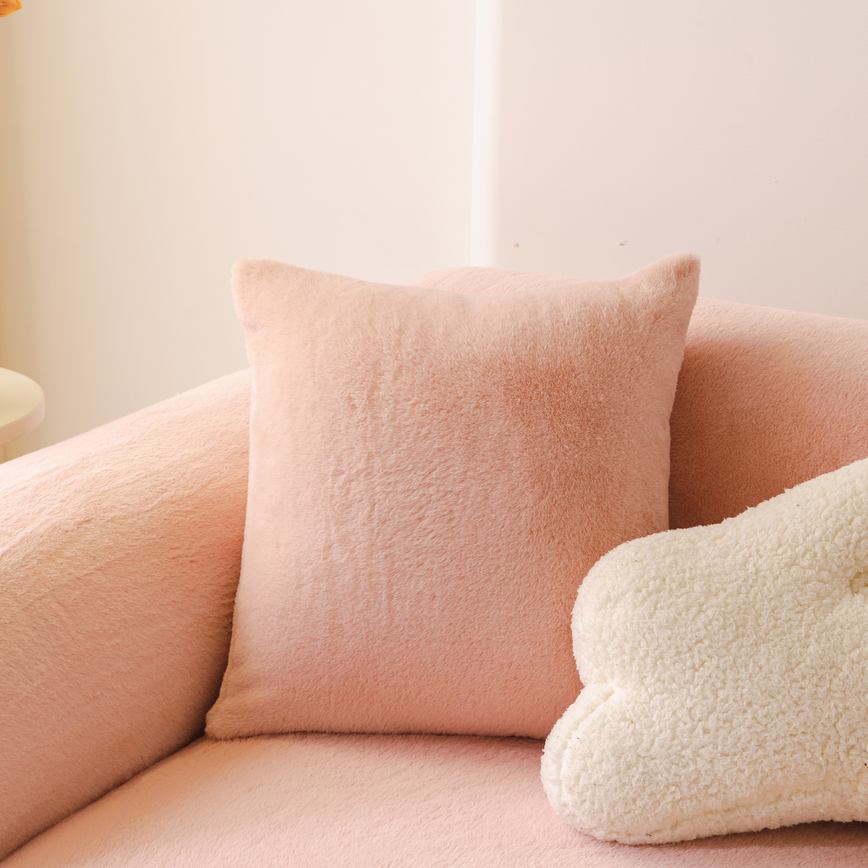 Soft Plush Warm Sofa Cover Stretchable Cozy Velvet Couch Protector For Fall & Winter