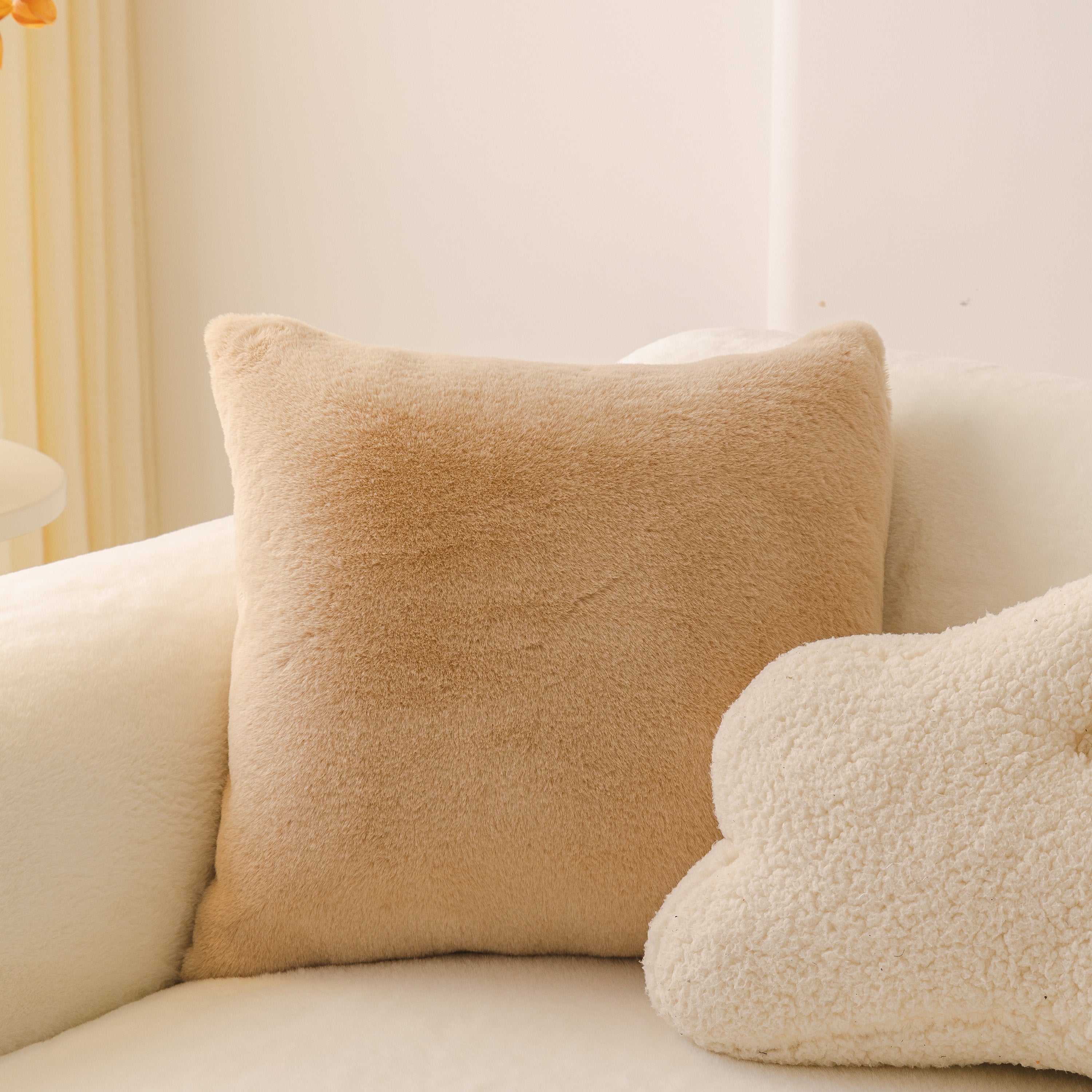 Soft Plush Warm Sofa Cover Stretchable Cozy Velvet Couch Protector For Fall & Winter