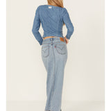 Levi s Women s Premium Ankle Column Denim Skirt Light Wash Blue
