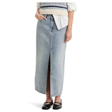 Levi s Women s Premium Ankle Column Denim Skirt Light Wash Blue