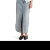 Levi s Women s Premium Ankle Column Denim Skirt Light Wash Blue