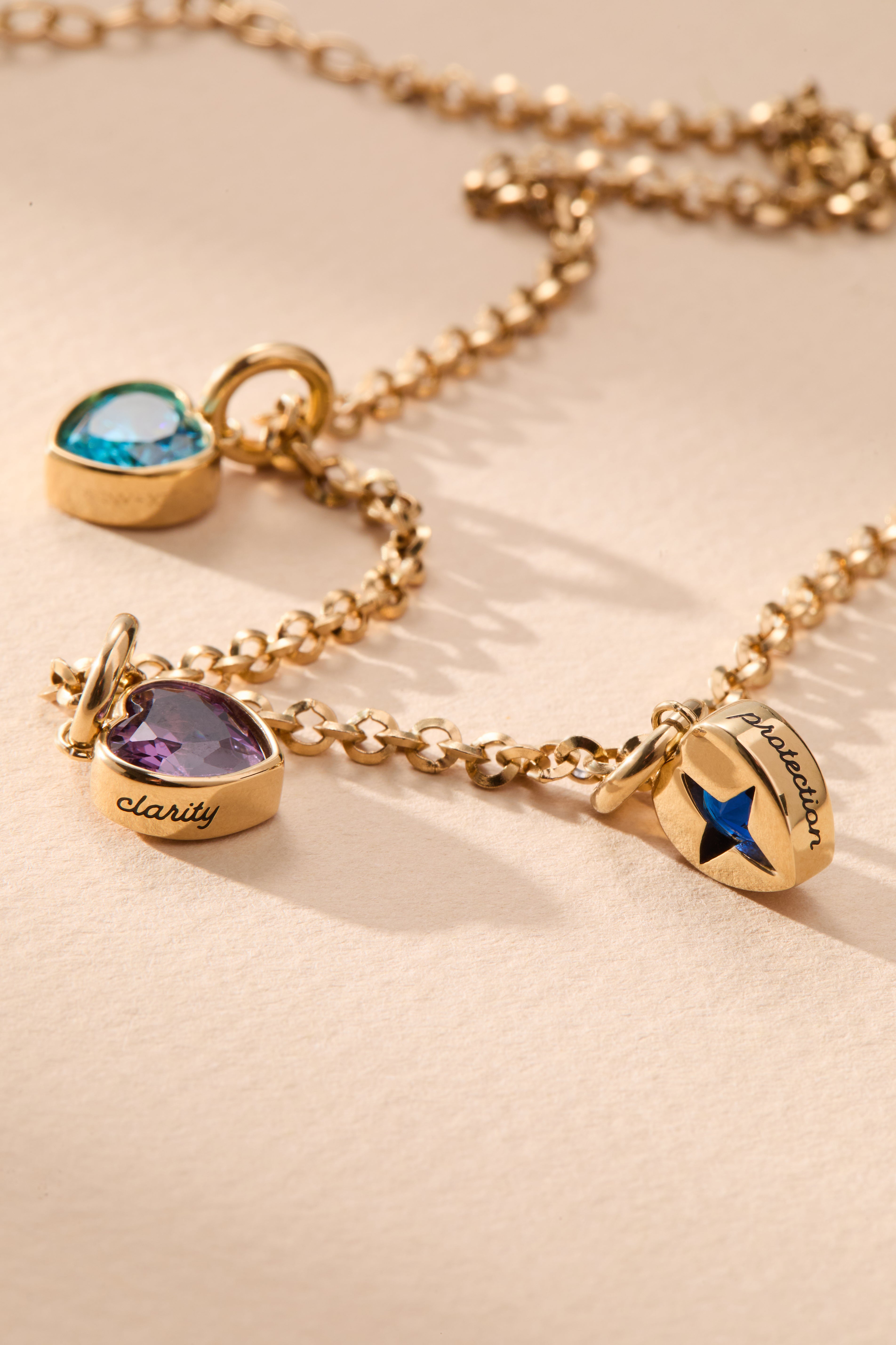 September 'protection' Heart Birthstone Charm