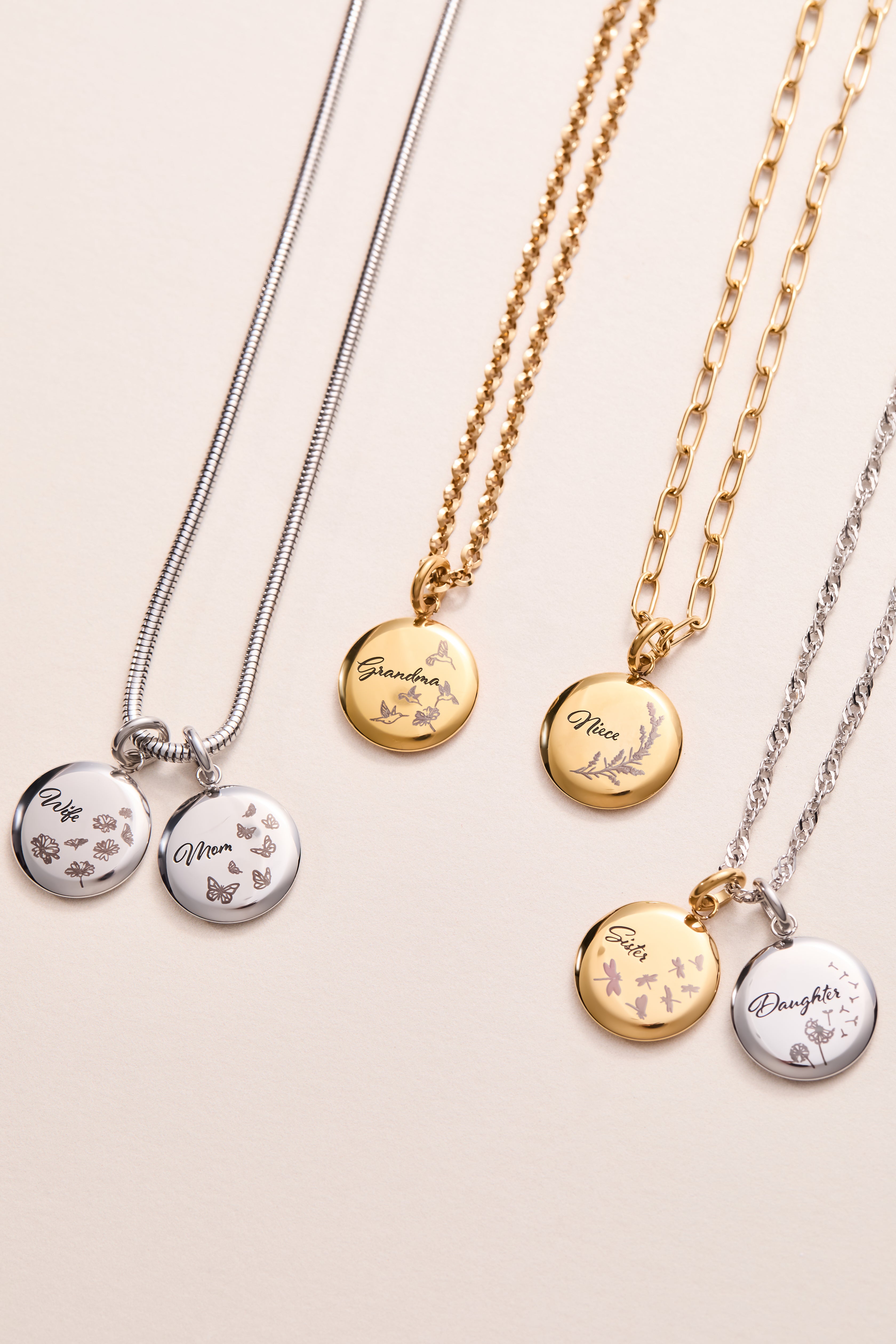 Wife Flower Disc Charm