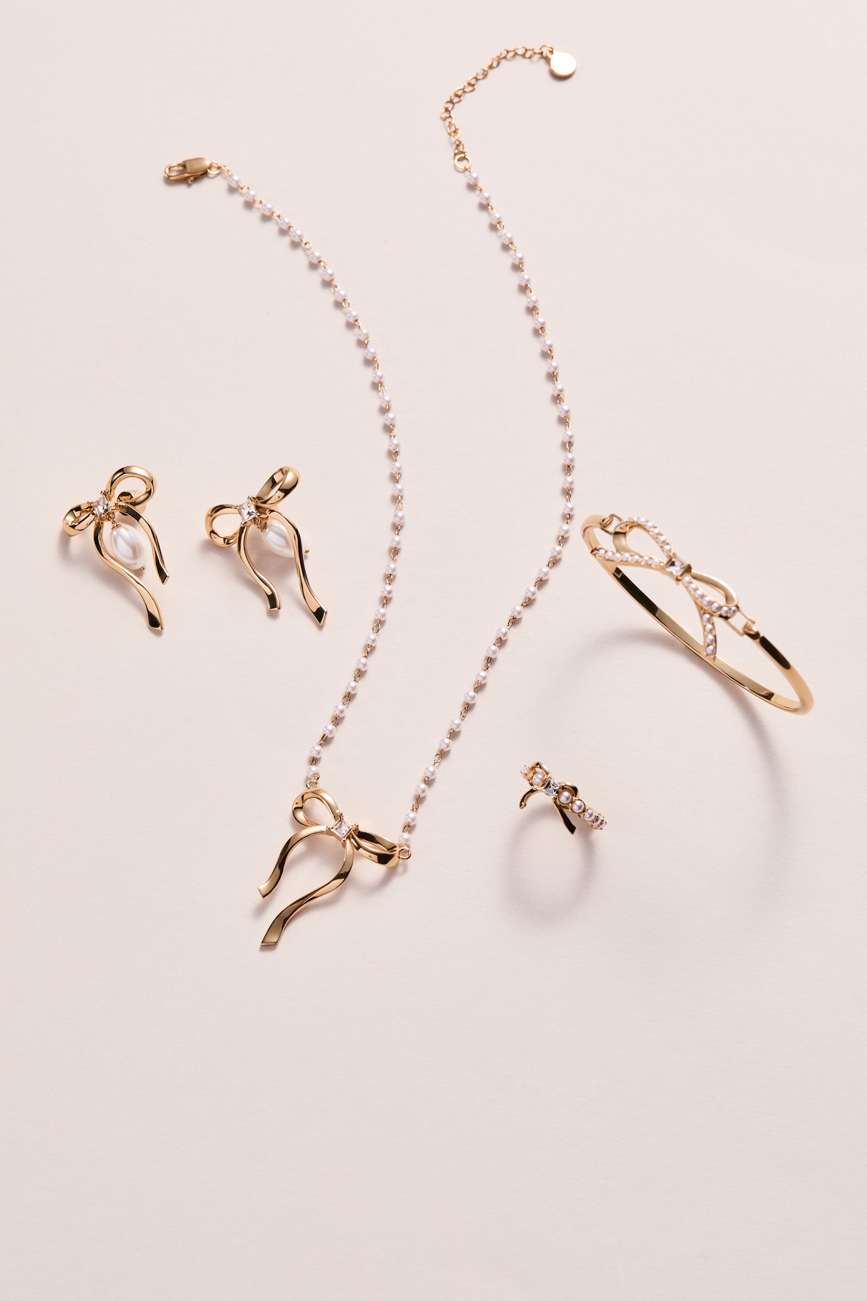 Bow Pearl Coquette Ring