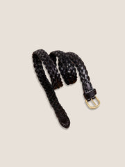Premium Cowhide Retro Hand-woven Belt With Alloy Buckle