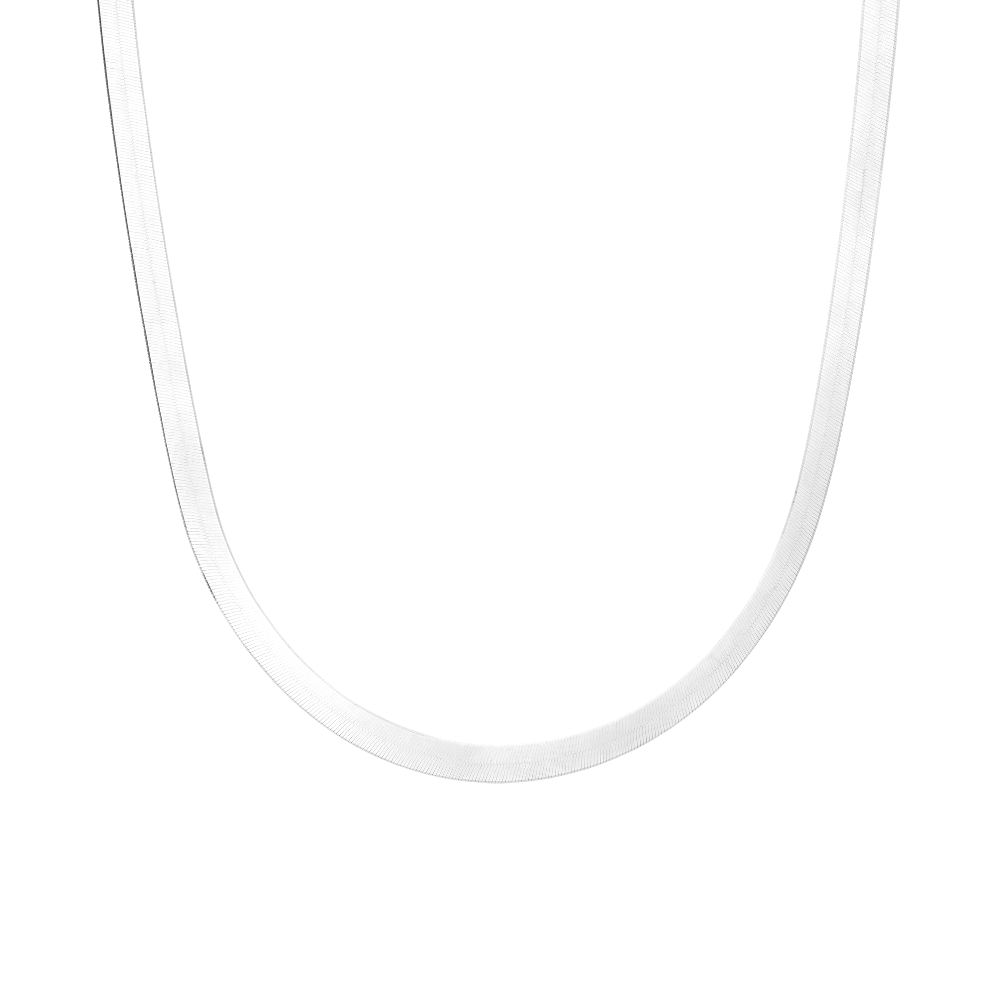 Gold Herringbone Chain Necklace