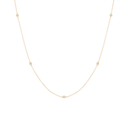 Lab Grown White Sapphire Station Necklace
