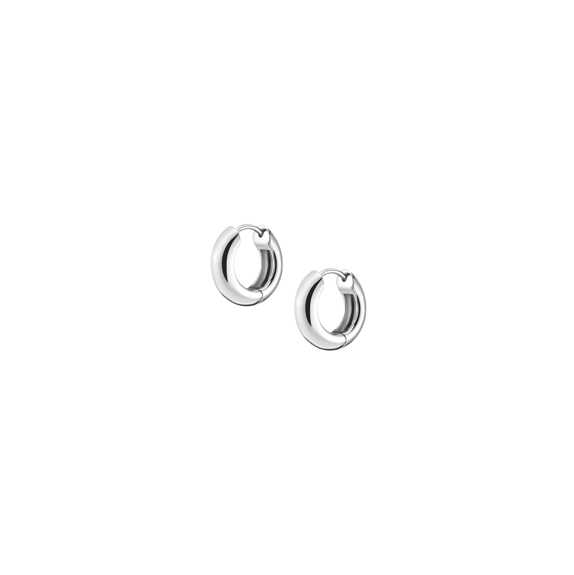 Small Chunky Hinged Hoop Earrings